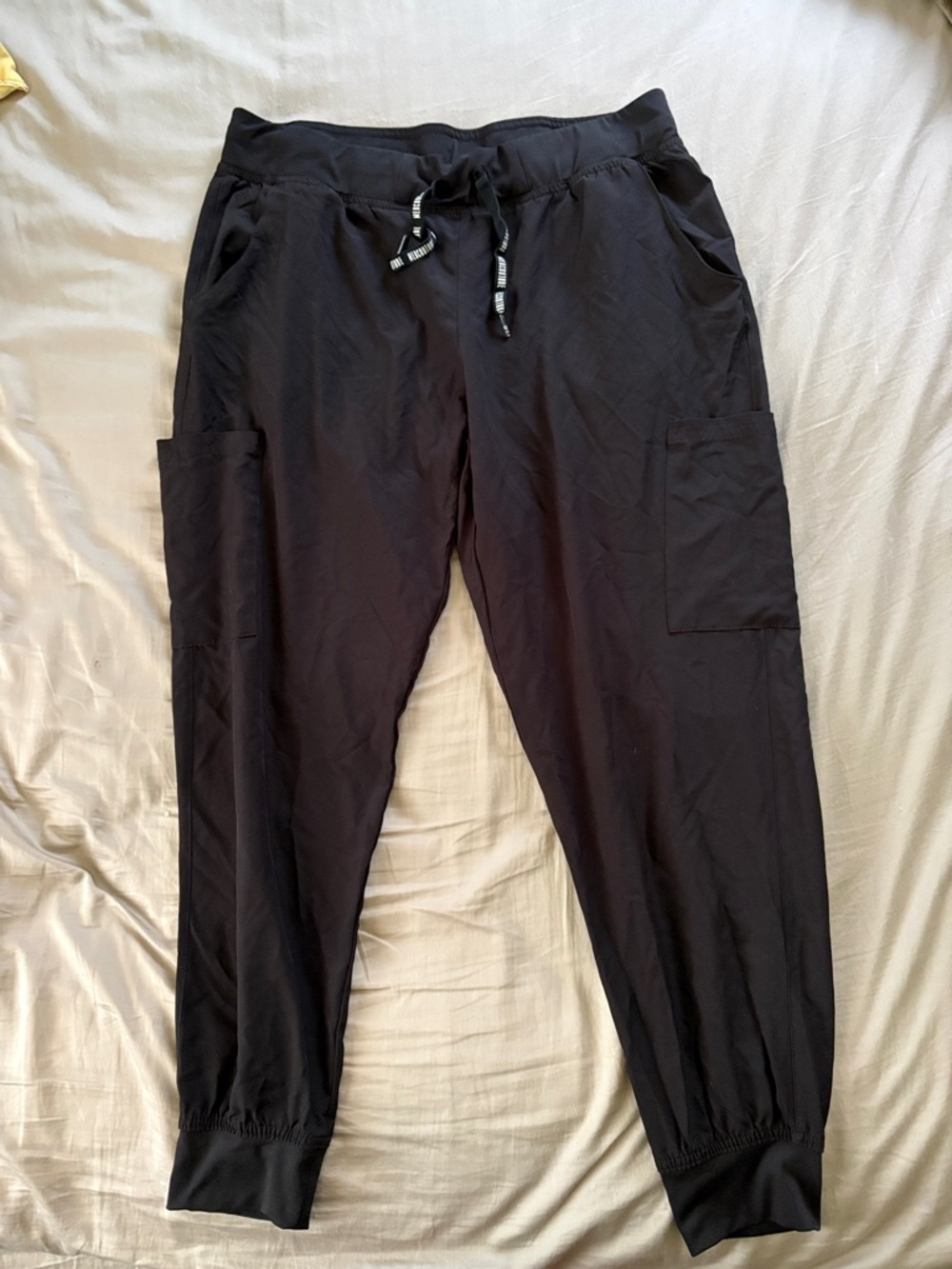 Med Couture Black Cargo Jogger Scrub Pants